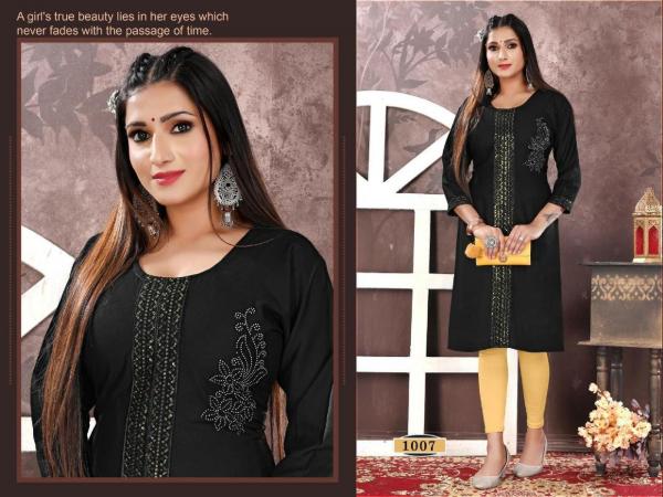 Golden Ziddi vol 1 Rayon Exclusive Designer Kurti Collection